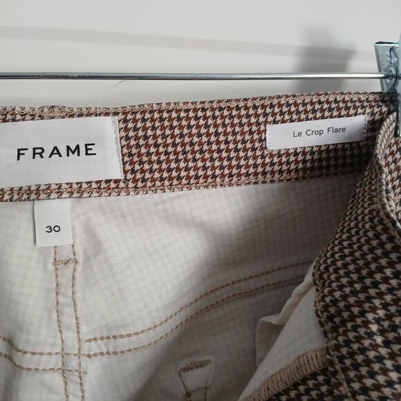 FRAME houndstooth Le Crop Flare pant 30 waist EUC - Picture 6 of 6
